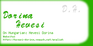 dorina hevesi business card